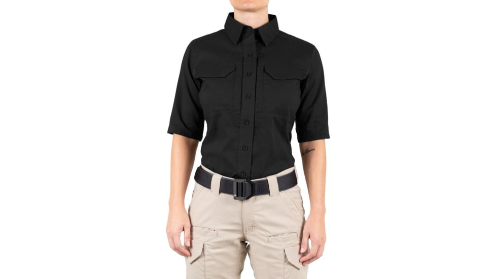 First Tactical V2 Tactical Short Sleeve Shirt - Womens, Black, Medium, 122007-019-M