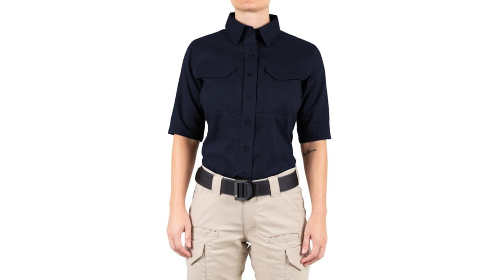 First Tactical V2 Tactical Short Sleeve Shirt - Womens, Midnight Navy, Extra Large, 122007-729-XL