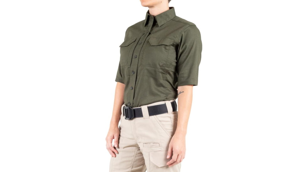 First Tactical V2 Tactical Short Sleeve Shirt - Womens, OD Green, 2XL, 122007-830-XXL