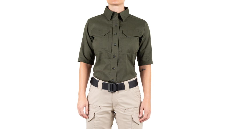 First Tactical V2 Tactical Short Sleeve Shirt - Womens, OD Green, 2XL, 122007-830-XXL
