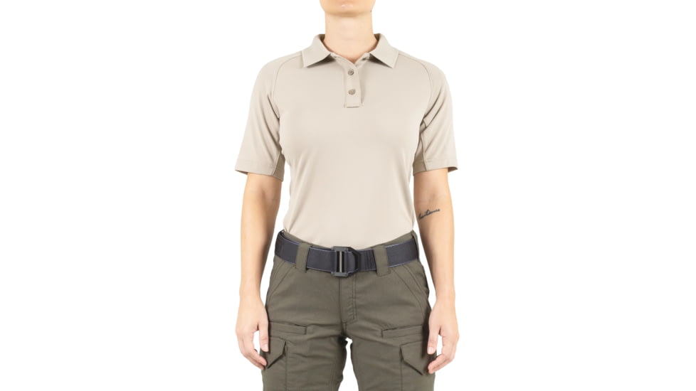 First Tactical Performance Short Sleeve Polo - Women's, Silver Tan, 3XL, 122509-065-3XL