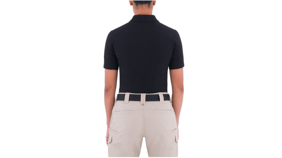 First Tactical Womens Cotton S/S Polo, Black, XXL Regular 122505-019-XXL-R