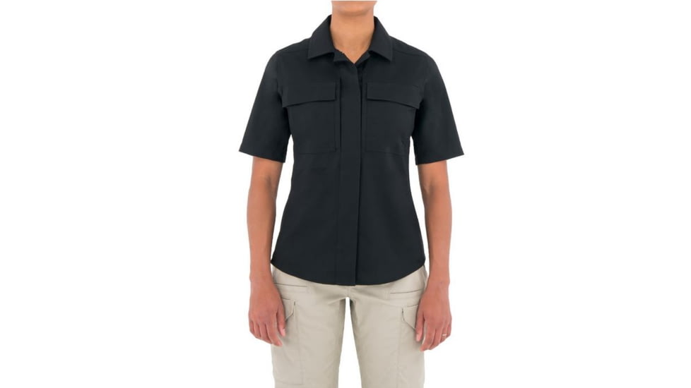 First Tactical Womens Tactix S/S Bdu Shirt, Black, Extra Small Regular 122004-019-XS-R