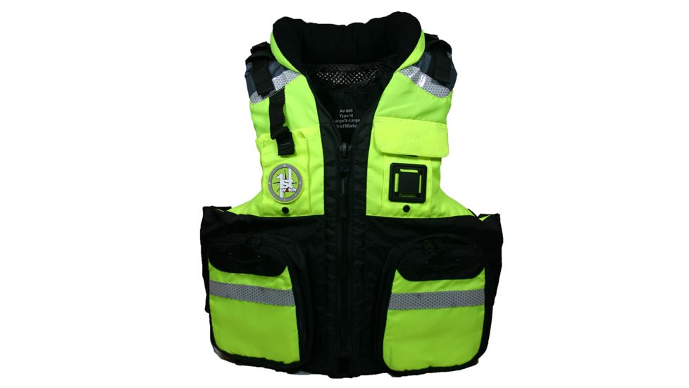Firstwatch AV-800 Pro 4-Pocket Vest USCG Type III - Hi-Vis Yellow/Black - S/M 71344