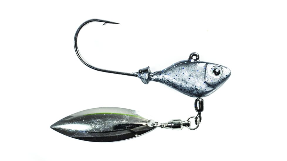 Fish Head Spin Jighead, 1/2 oz, 5/0 Hook, Smokin Shad, 1101207