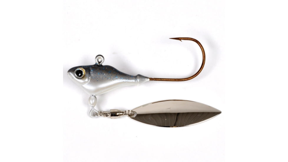 Fish Head Spin Jighead, 1/4 oz, 5/0 Hook, Smokin Shad, 1101205