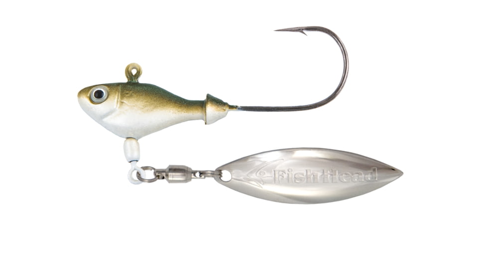 Fish Head Spin Jighead 3/16oz, 3/0 Hook, Arkansas Shiner, 1100204