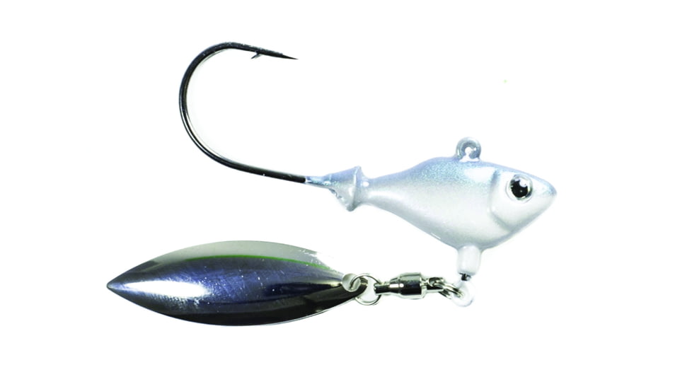 Fish Head Spin Jighead 3/4oz, 5/0 Hook, Albino, 1100108