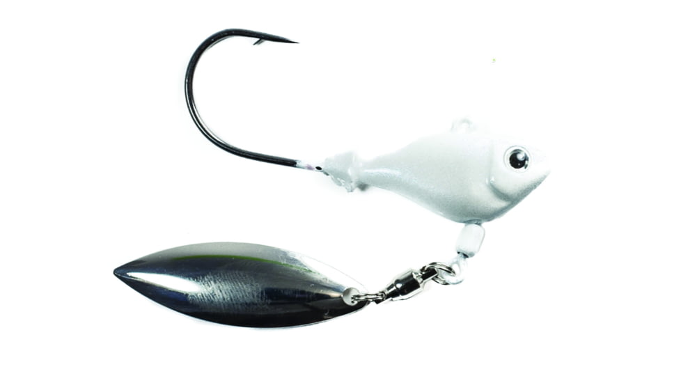 Fish Head Spin Jighead 3/4oz, 5/0 Hook, Pearl White, 1100808