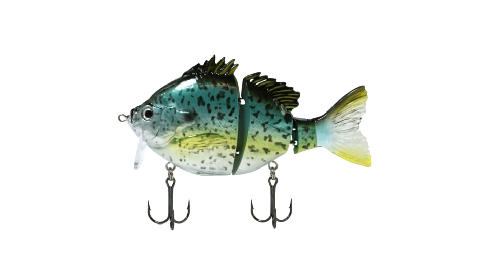 Fish Lab Bio-Gill 3 Piece Hard Wake Bait, Floating Action, VMC Hooks, Black Crappie, 4in, 7/8oz, BGW-4-BC