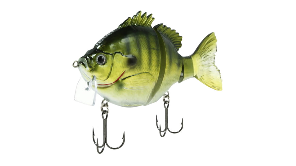 Fish Lab Bio-Gill 3 Piece Hard Wake Bait, Floating Action, VMC Hooks, Light Bluegill, 4in, 7/8oz, BGW-4-LB