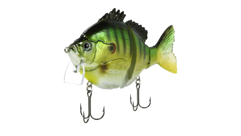 Fish Lab Bio-Gill 3 Piece Hard Wake Bait, Floating Action, VMC Hooks, Redear Bluegill, 4in, 7/8oz, BGW-4-RE