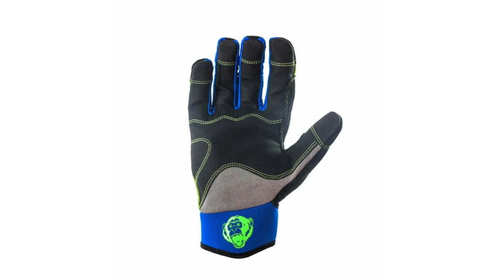 Fish Monkey Easy Work Waterman Gloves, Neon Green Royal, M, FM19-NGRROY-M