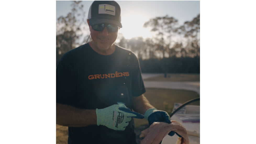 Fish Monkey Filet Gripper Glove, Neon Green Royal, L/XL, FM13-NGRROY-L/XL