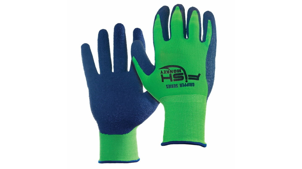Fish Monkey Gripper Glove, Neon Green Royal, L/XL, FM12-NGRROY-L/XL