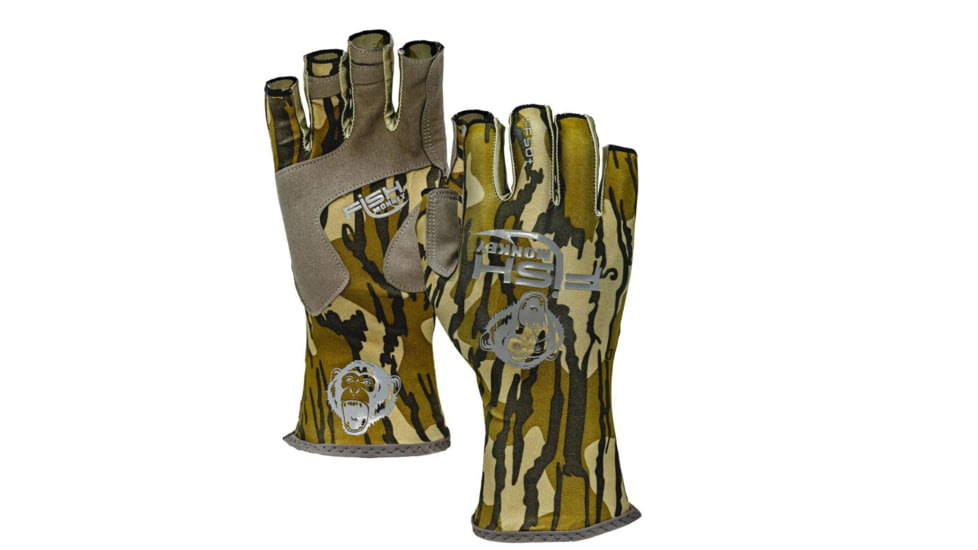 Fish Monkey Half Finger Guide Gloves, Orginal Bottomland, 2XL, FM11-OBL-XXL