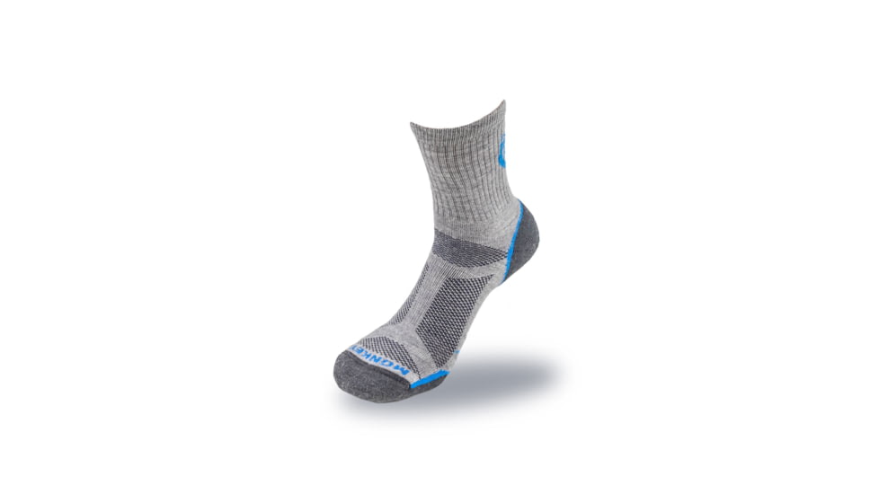 Fish Monkey Mini Crew Guide Series Socks, Lite Grey, 2XL, SM225-LGY-XXL