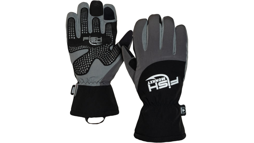 Fish Monkey Stealth Sherpa Dry-Tec Heavyweight Glove, Grey, L, FM52-GRY-L