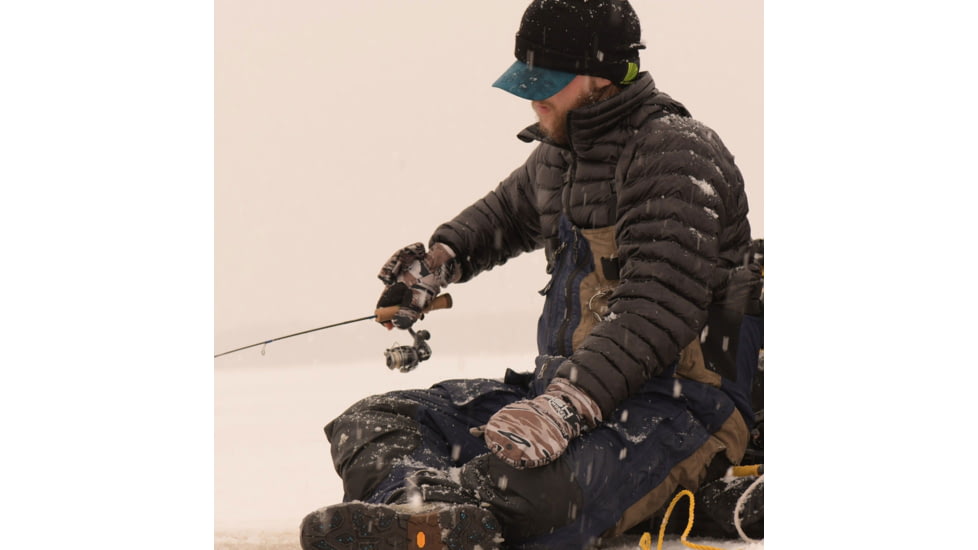 Fish Monkey Tundra Premium Insulated Mitten Glove, Fall Water Camo, M, FM25-FALLWTRCAM-M