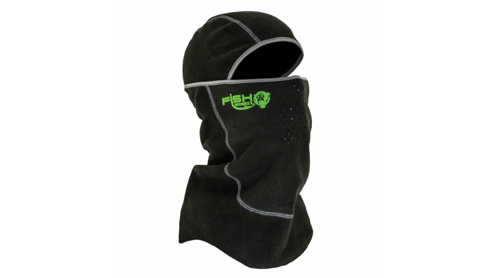 Fish Monkey Yeti Fleece Balaclava, Black, One size, FM42-BL