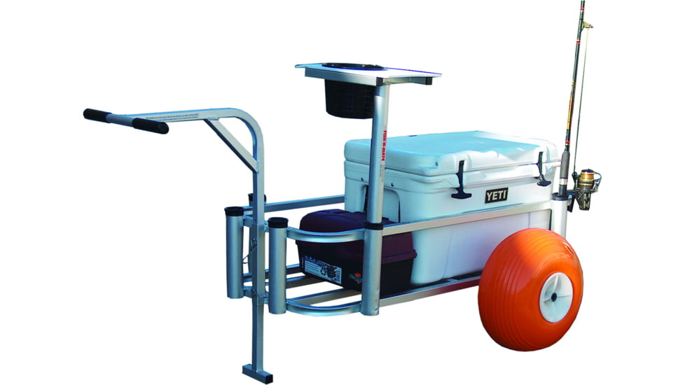 Fish-N-Mate Large Surf &amp; Pier Cart w/Poly Wheels No Front Wheel, 310
