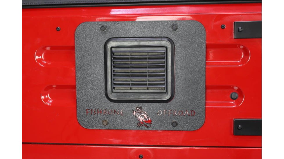 Fishbone Offroad BackSide Tailgate Plate, Jeep Wrangler TJ 1997 - 2006, Black Textured, FB31058