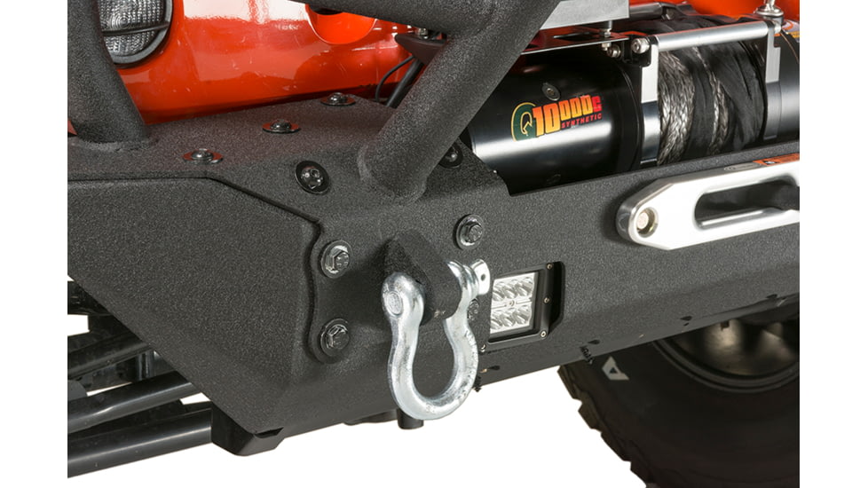 Fishbone Offroad Fishbone Front Winch Bumper w/Full Grille Guard, Jeep Wrangler JK 2007 - 2018, Black Textured, FB22005