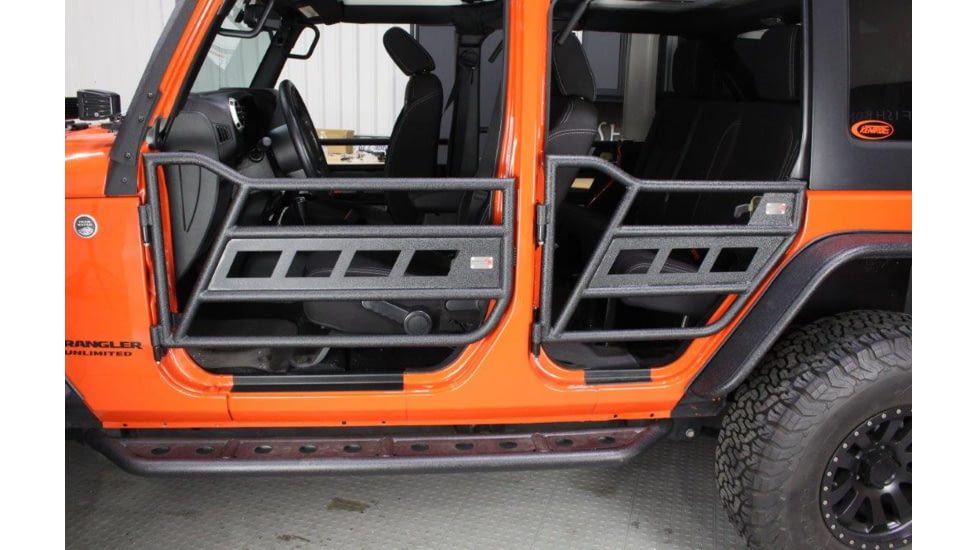 Fishbone Offroad Front and Rear Tube 4 Doors, Jeep Wrangler JK 2007 - 2018, Black Textured, FB24022
