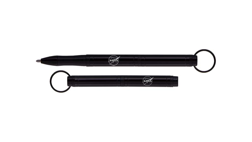 Fisher Space Pen Backpacker Keyring Space Pen with NASA Meatball Logo, Black, BP/B-NASAMB