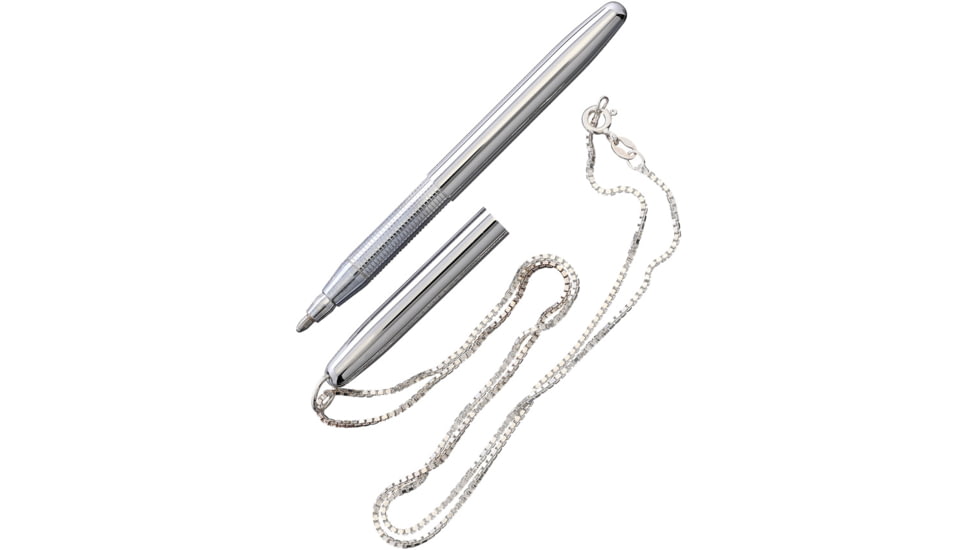 Fisher Space Pen Chrome Bullet Pen w Neck Chain