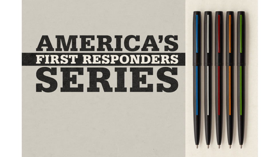 Fisher Space Pen Law Enforcement Space Pen, PR-4 Black Ink, Medium Point, 5.27 in Length, Matte, Black/Blue, M4BLEBL