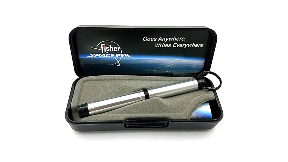 Fisher Space Pen Backpacker Aluminum w/Key Chain Space Pen, Silver 9004526