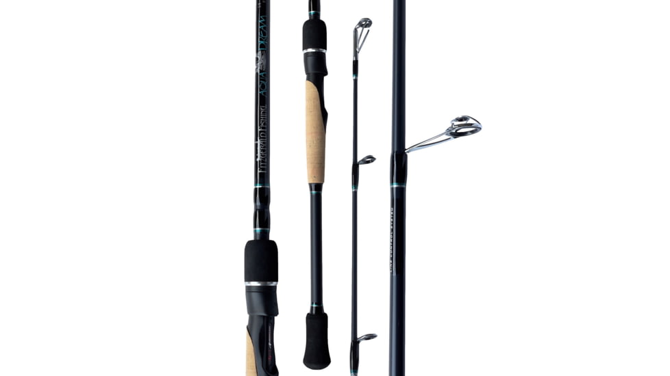 Fitzgerald Fishing Aqua Dream Inshore Series Spinning, Medium, Black, 7ft2in, FRAD72M