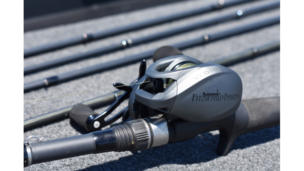 Fitzgerald Fishing VLD10 Reels, 7.2 Gear, Left Hand, Silver, VLD10-721-L