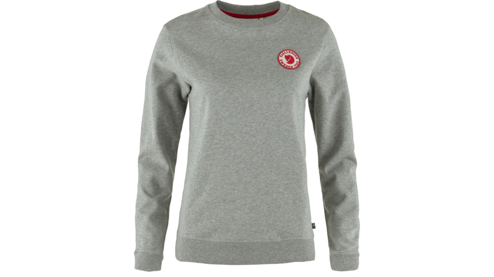 Fjallraven 1960 Logo Badge Sweater - Womens, Grey/Melange, Extra Large, F87230-020-999-XL