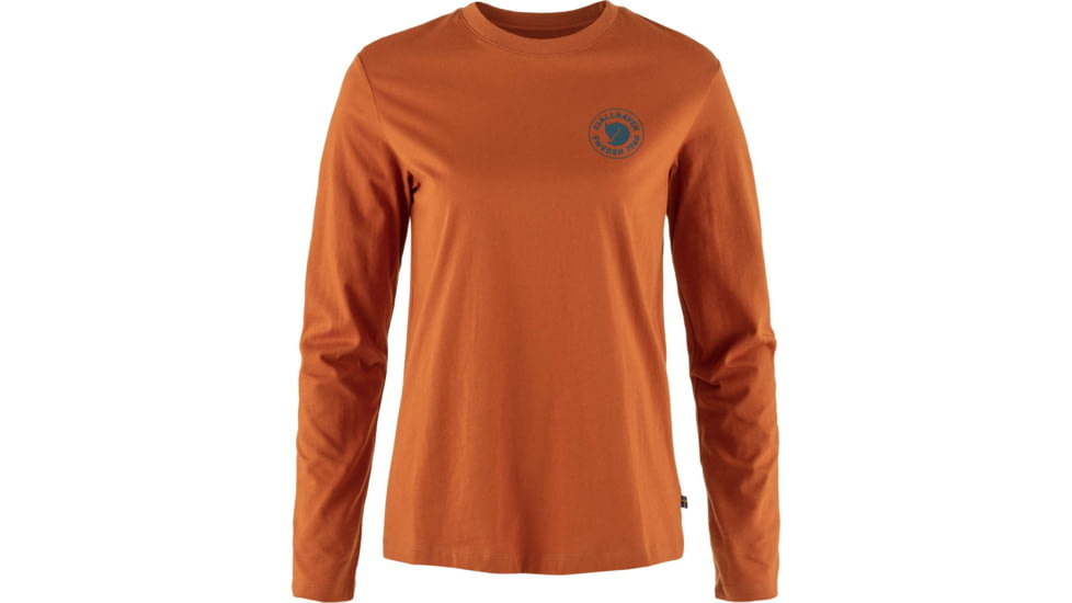 Fjallraven 1960 Logo T-Shirt Long Sleeve - Womens, Terracotta Brown, Extra Large, F86989-243-XL