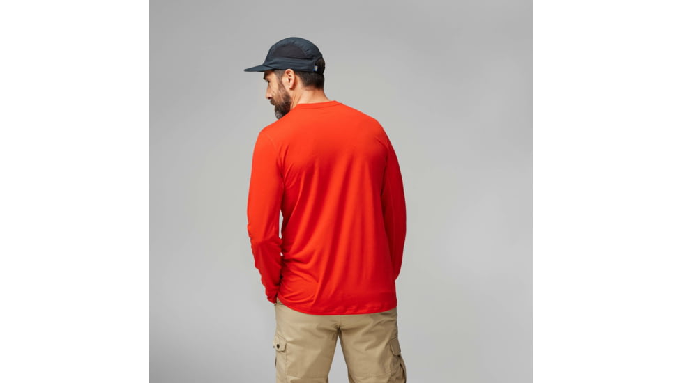 Fjallraven Abisko Day Hike Long Sleeve - Mens, Flame Orange, Medium, F12600214-214-M