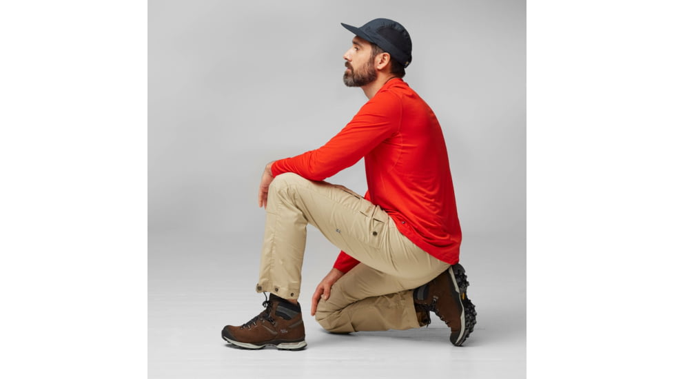 Fjallraven Abisko Day Hike Long Sleeve - Mens, Flame Orange, Medium, F12600214-214-M