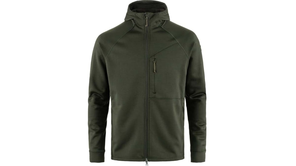 Fjallraven Abisko Grid Fleece Hoodie - Mens, Deep Forest, Small, F12600228-662FR-S