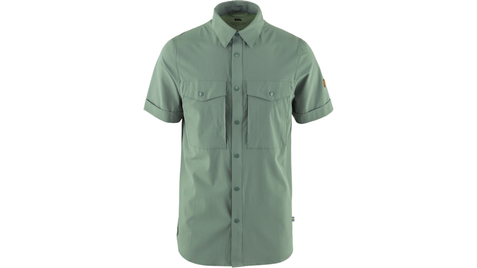 Fjallraven Abisko Trekking Short Sleeve Shirt - Mens, Patina Green, Medium, F87939-614-M