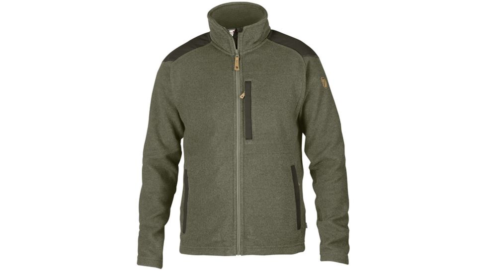 Fjallraven Buck Fleece Jacket - Mens, Laurel Green/Deep Forest, Extra Large, F81328-625-662-XL