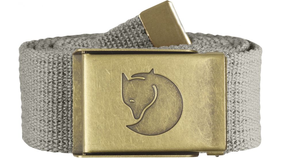 Fjallraven Canvas Brass Belt 4 cm - Men's-Fog