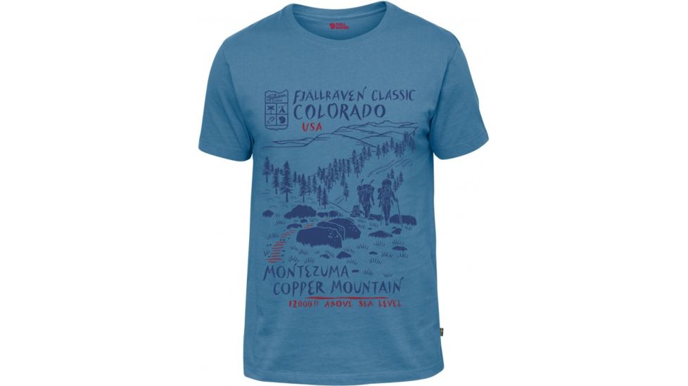 Fjallraven Classic US T-Shirt Mens, Azure Blue, XS F81945-517-XS