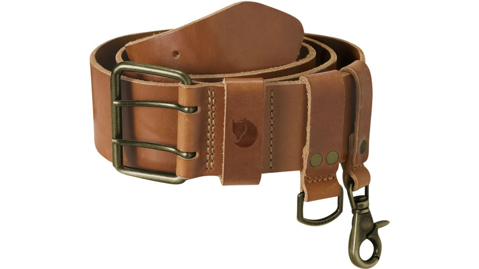 Fjallraven Equipment Belt - Men's-Leather Cognac-Small