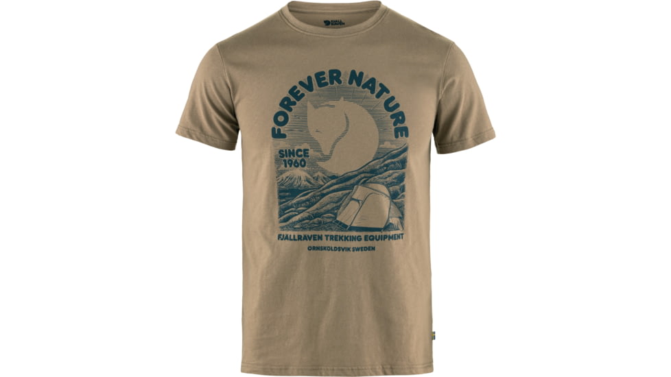 Fjallraven Equipment T-Shirt - Mens, Suede Brown, 2XL, F86976-244-XXL