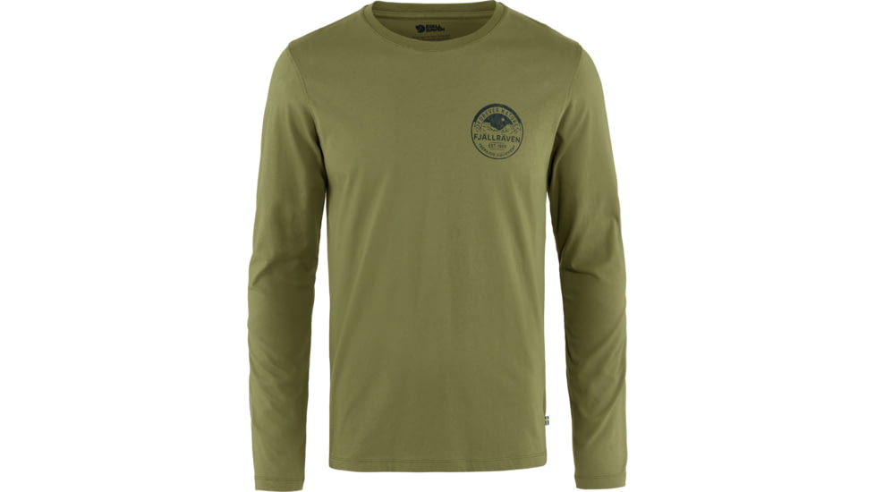 Fjallraven Forever Nature Badge Long Sleeve - Mens, Caper Green, Extra Large, F87303-677-XL