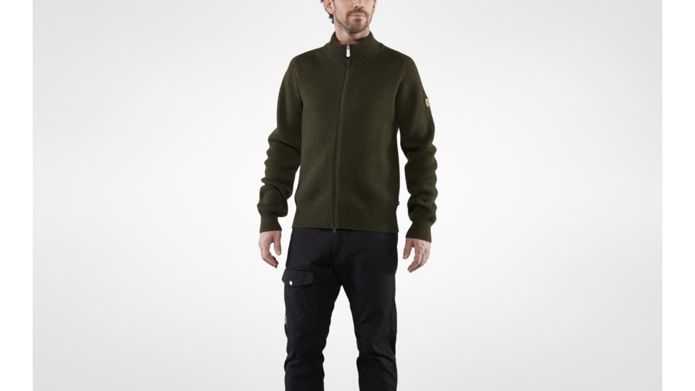 Fjallraven Greenland Re-Wool Cardigan - Mens, Deep, 2XL, F87226-662-XXL