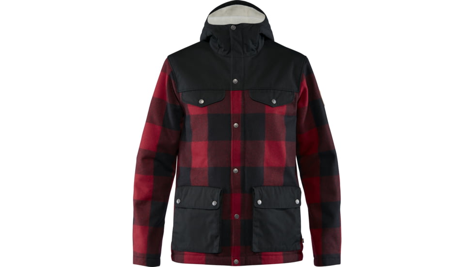 Fjallraven Greenland Re-Wool Jacket - Mens, Red/Black, 2XL, F82976-320-550-XXL