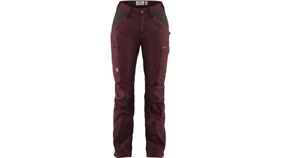 Fjallraven Kaipak Trousers Curved - Womens, Dark Garnet/Dark Grey, 36, Regular, F89829-356-030-36