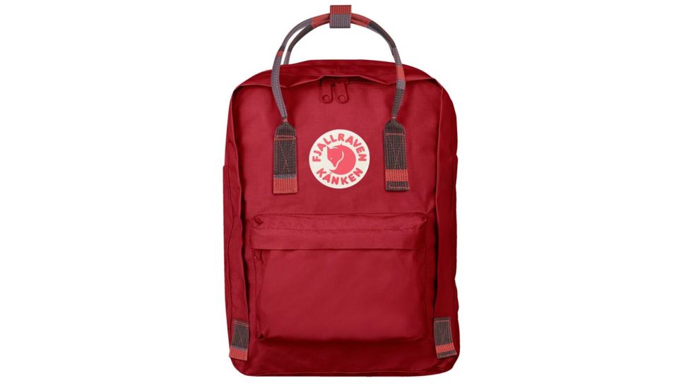 Fjallraven Kanken 13 Inch Laptop Backpack, Deep Red/Random Blocked, F27171-325-915-